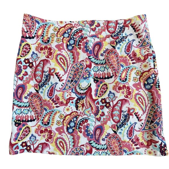 Talbots Skirt Women Size 14‎ Paisley Pink Multicolor Style 62018202 Wt Persian - Picture 1 of 12